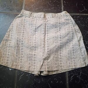Vintage Woolrich Gray Floral  Patterned Skort Size 10 Cottagecore